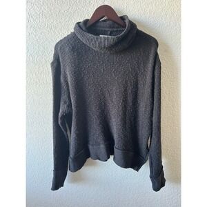 FP We The Free Tommy Turtleneck Oversized Slouchy Textured Knit M Preppy
